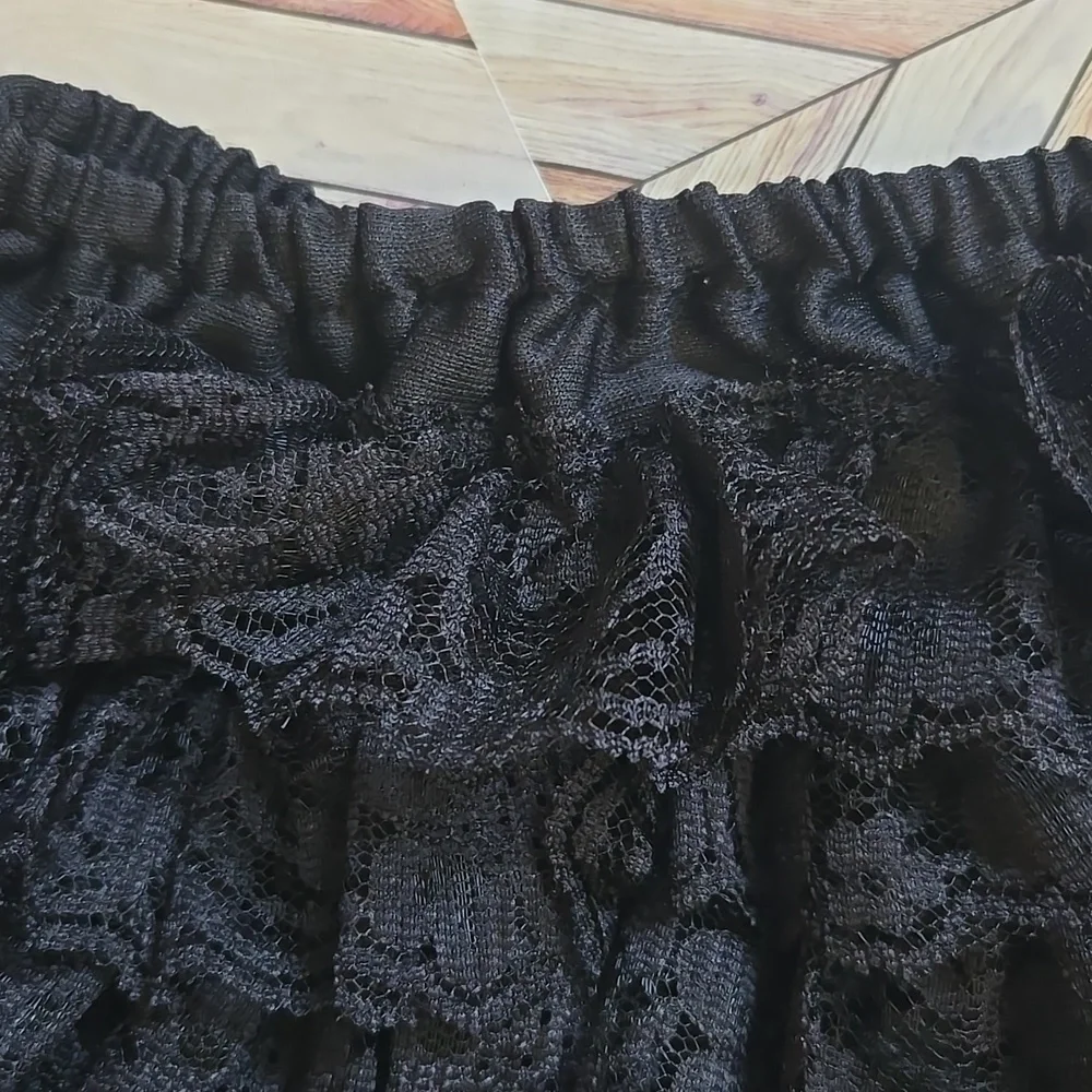 Vintage-Style Black Ruffle Lace Bloomer Baby Girl Frilly Diaper Cover Photo Prop